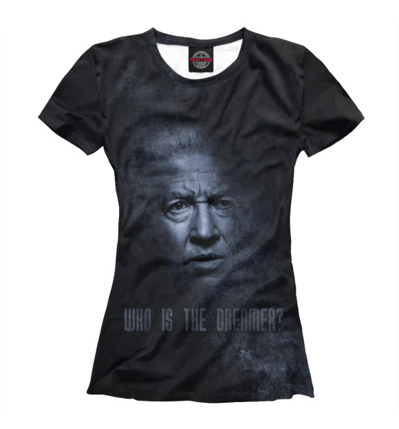 Футболка для девочек с изображением Who is the dreamer? цвета Белый