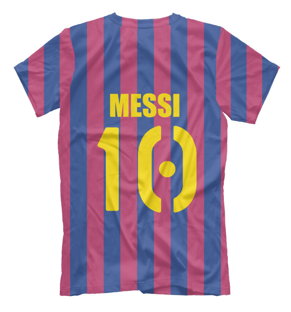 Мужская футболка с изображением FC Barcelona MESSI 10 цвета Белый