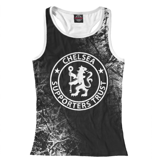 Женская майка-борцовка с изображением Chelsea цвета Белый