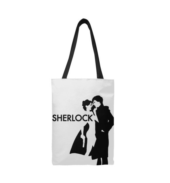 Сумка-шоппер с изображением Шерлок - Sherlock цвета 