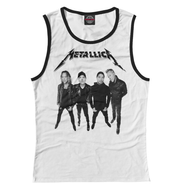 Майка для девочки с изображением Metallica цвета Белый