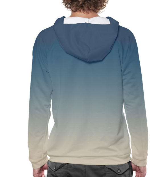 Мужское худи с изображением ВМФ цвета Белый