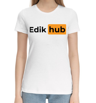Женская хлопковая футболка Edik | Hub