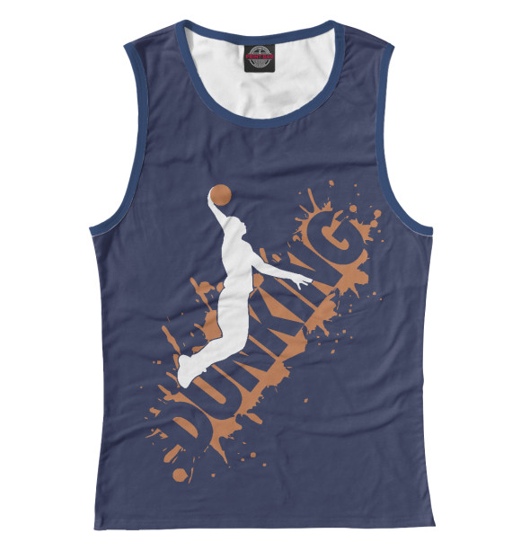 Женская майка с изображением Dunking цвета Белый