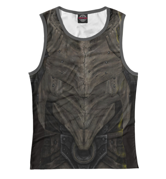 Майка для девочки с притом DragonBone Armor цвета Белый Майка для девочки с изображением DragonBone Armor цвета Белый