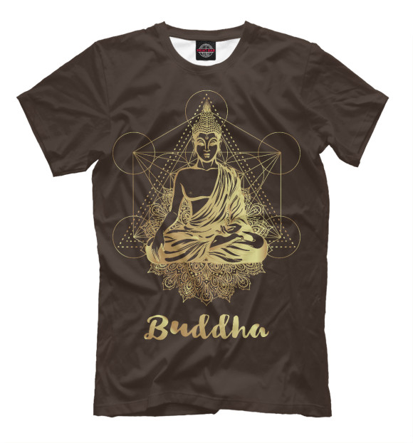 Мужская футболка с изображением Buddha цвета Белый