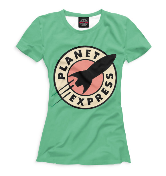 Женская футболка с изображением Planet Express цвета Белый