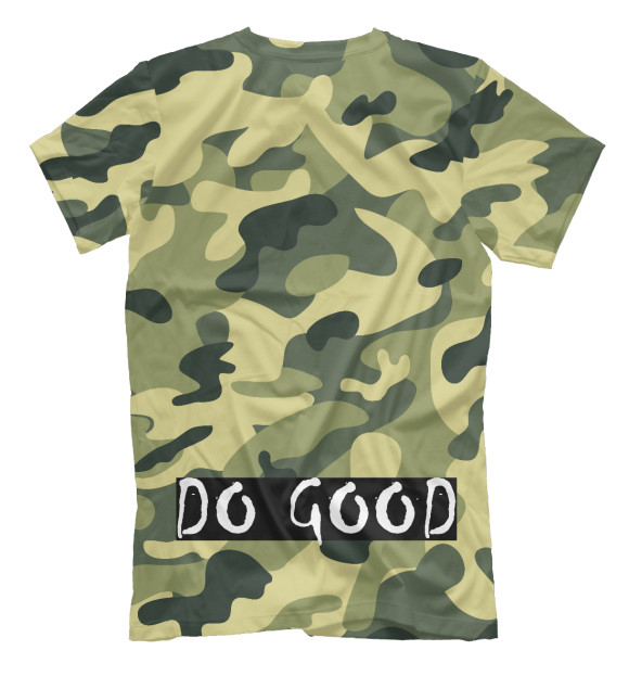 Мужская футболка с изображением NO WAR. JUST PEACE. цвета Белый
