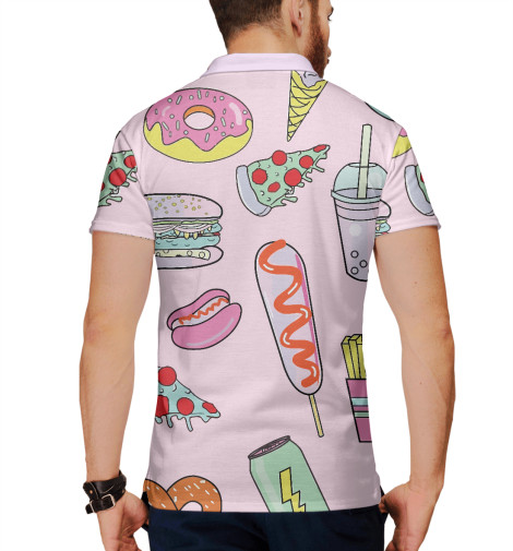 

Поло Print Bar, Белый, Еда