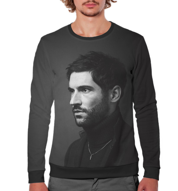 Мужской свитшот с изображением Люцифер цвета Белый