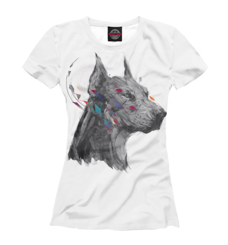 

Футболки Print Bar, Белый, Доберман