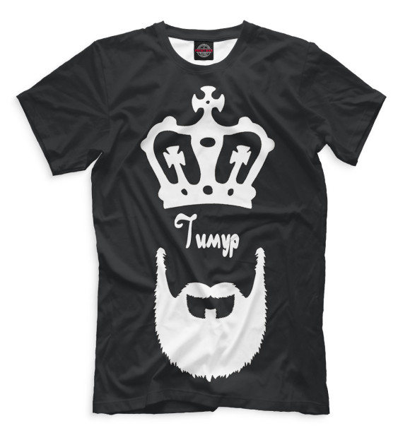 Мужская футболка с изображением Тимур цвета Черный