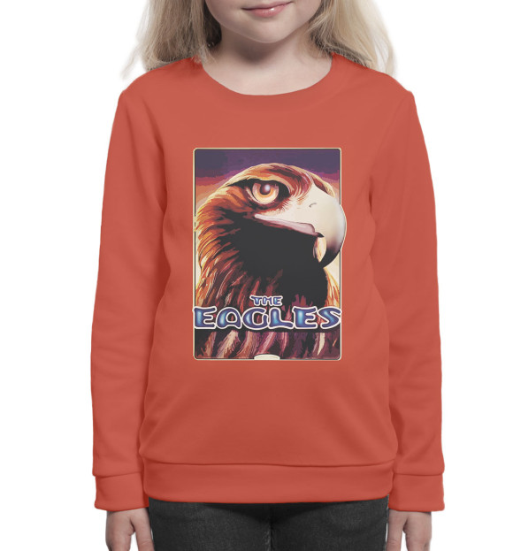 Свитшот для девочек с изображением Eagles цвета Белый
