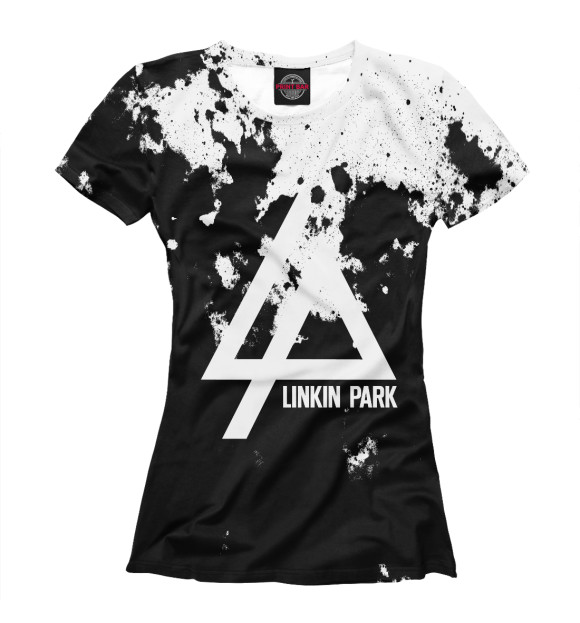 Футболка для девочек с изображением Linkin Park краски цвета Белый