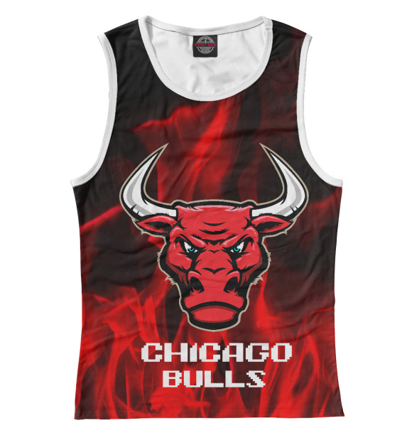 Майка для девочки с изображением Chicago Bulls цвета Белый