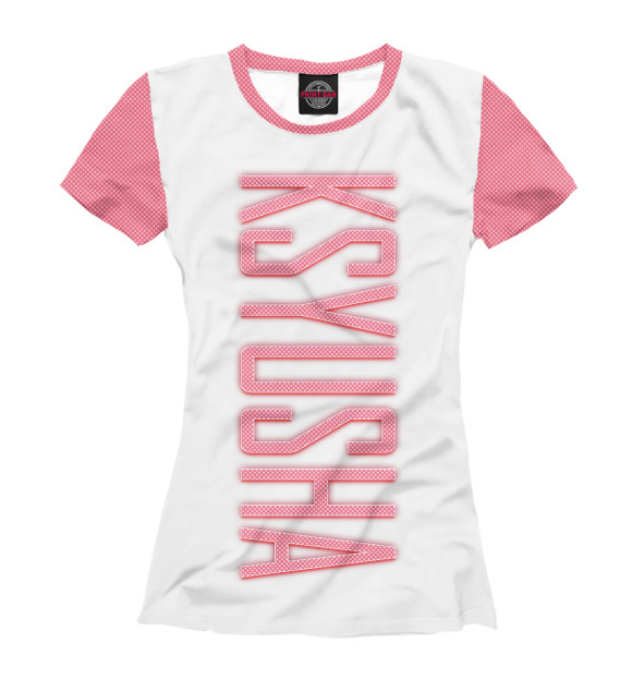 Женская футболка с изображением Ksyusha-pink цвета Белый