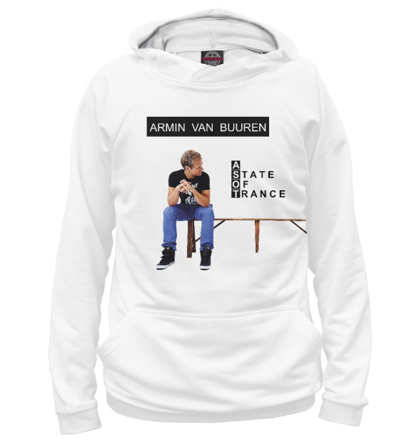 Женское худи с изображением A State Of Trance цвета Белый