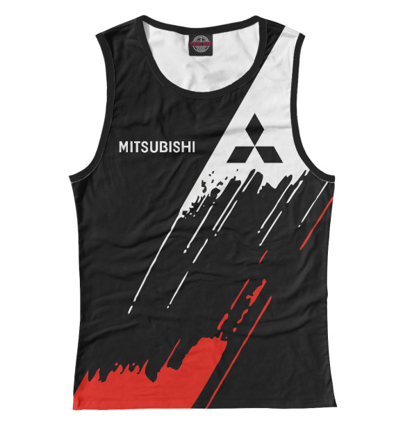 Майка для девочки с изображением Mitsubishi цвета Белый