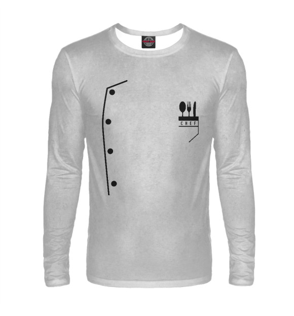 Мужской лонгслив с изображением Chef Uniform цвета Белый