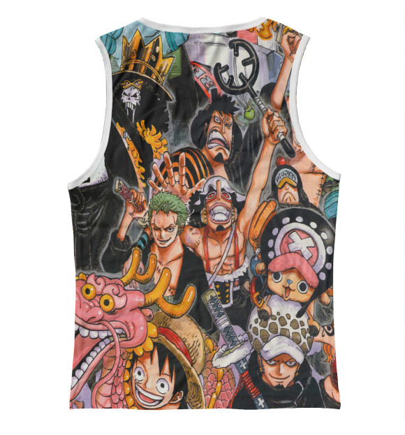 Майка для девочки с изображением One Piece цвета Белый
