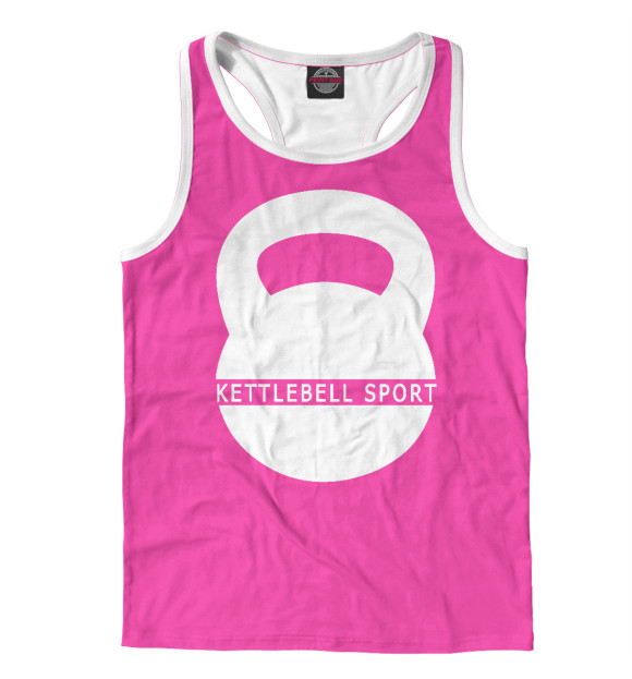 Мужская майка-борцовка с изображением Гиревой спорт цвета Белый