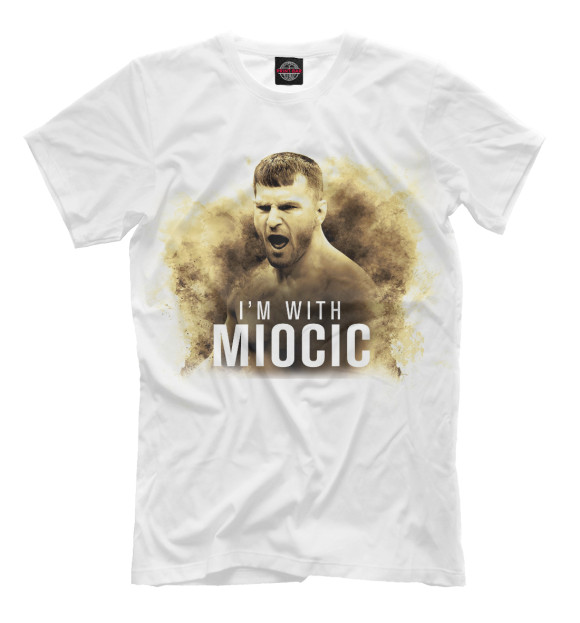 Мужская футболка с изображением Стипе Миочич цвета Молочно-белый