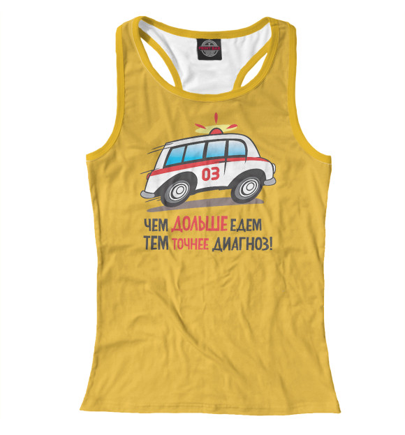 Женская майка-борцовка с изображением 03 цвета Белый