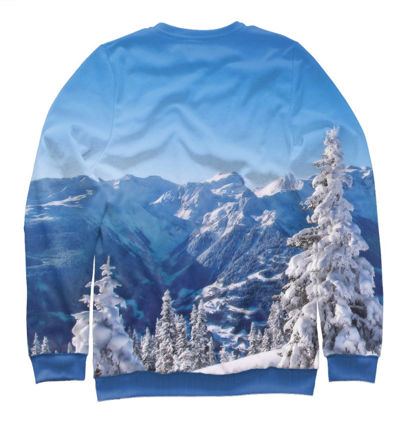 Женский свитшот с изображением Зима цвета Белый