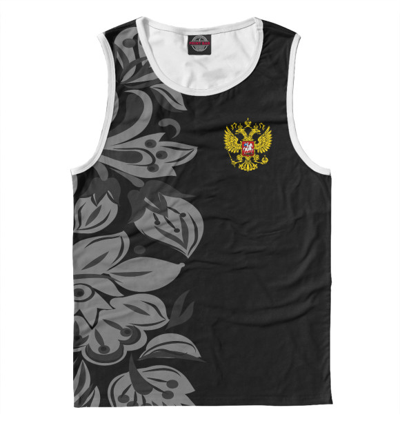 Майка для мальчика с изображением Russia Black&White ornament цвета Белый