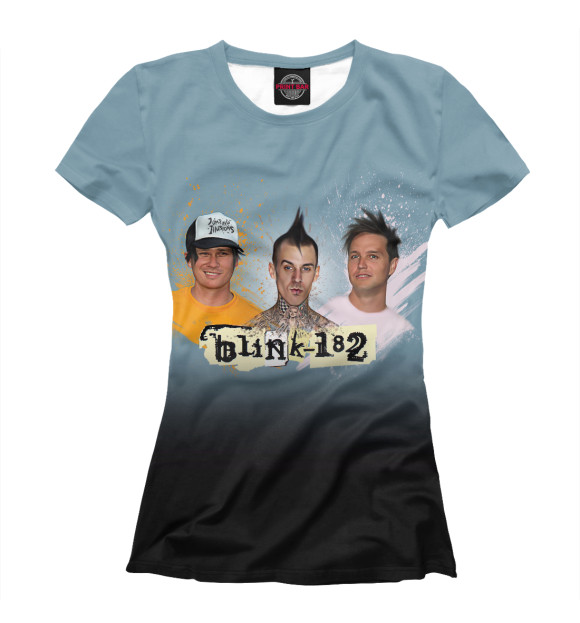 Женская футболка с изображением Blink-182 цвета Белый