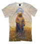 Мужская футболка Медведица в сарафане