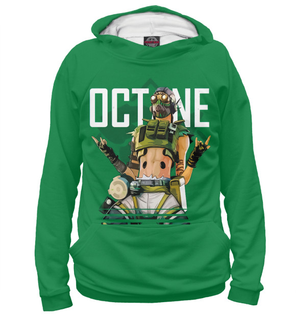 Мужское худи с изображением Octane Apex цвета Белый
