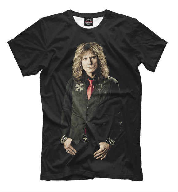 Футболка для мальчиков с изображением David Coverdale цвета Черный