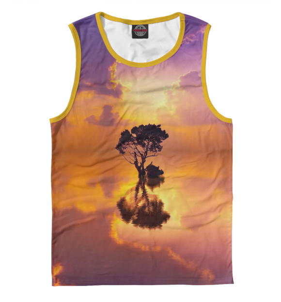 Мужская майка с изображением Рассвет цвета Белый