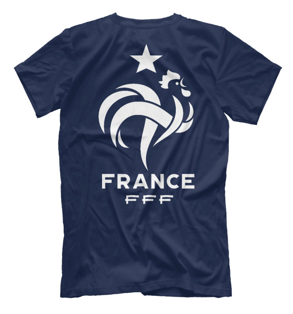 Мужская футболка с изображением Франция цвета Белый