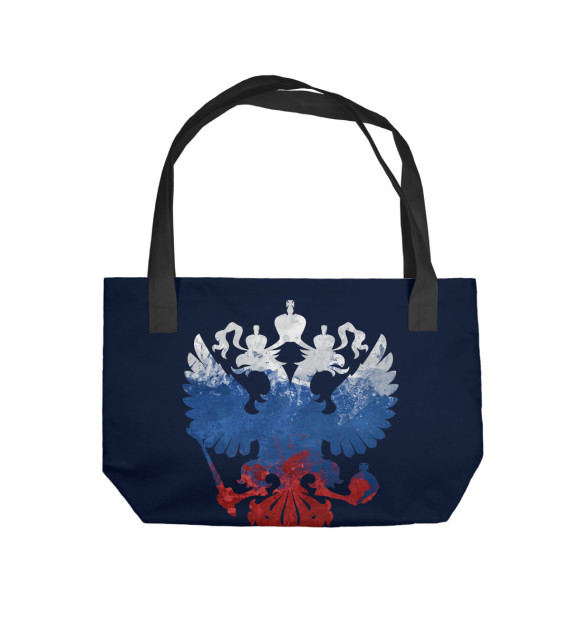 Пляжная сумка с изображением Символика РФ цвета 