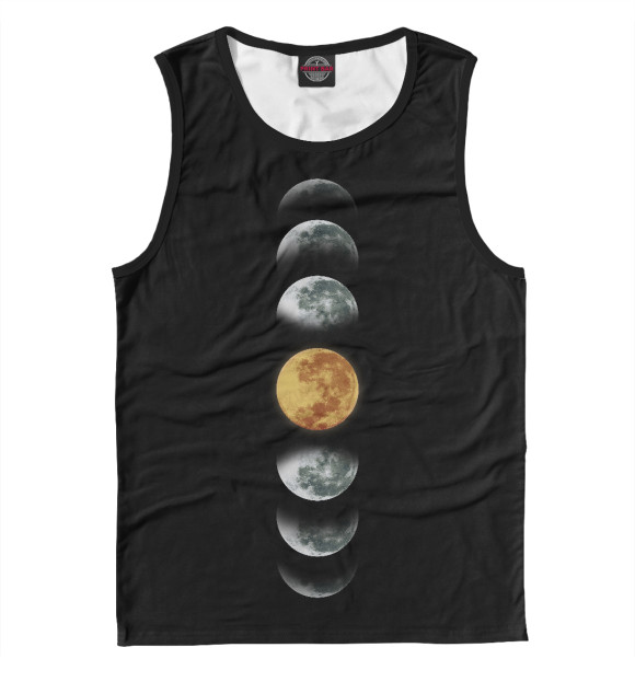 Майка для мальчика с изображением Фазы лун цвета Белый