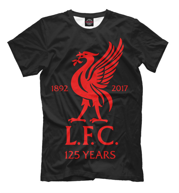 Мужская футболка с изображением Liverpool цвета Черный
