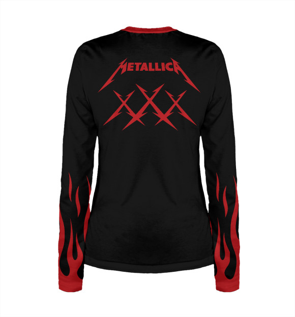 Женский лонгслив с изображением Metallica цвета Белый