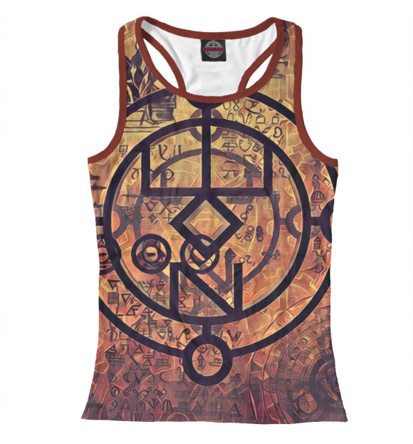 Женская майка-борцовка с изображением Защита от наговоров цвета Белый