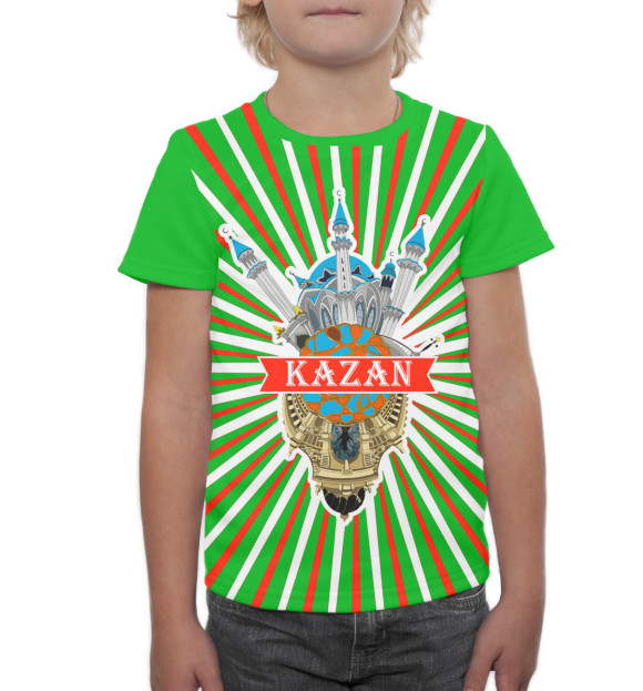 Футболка для мальчиков с изображением Казань цвета Белый