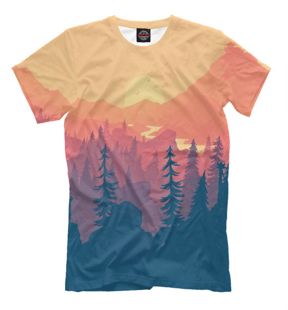 Футболка для мальчиков с изображением Firewatch цвета Молочно-белый