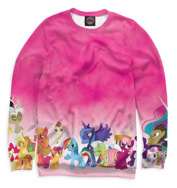 Свитшот для девочек с изображением My Little Pony цвета Белый