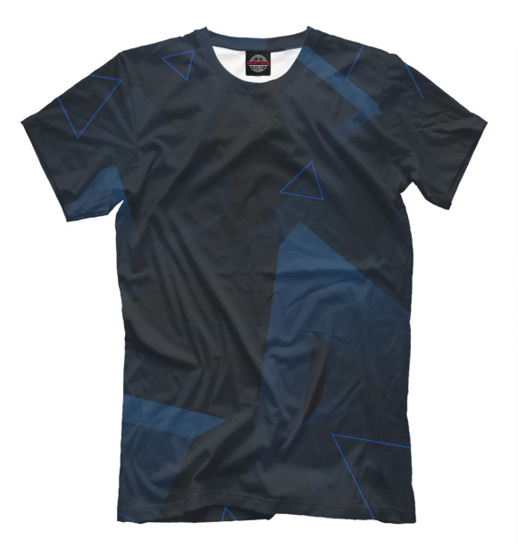 Мужская футболка с изображением Triangle Geometry цвета Черный