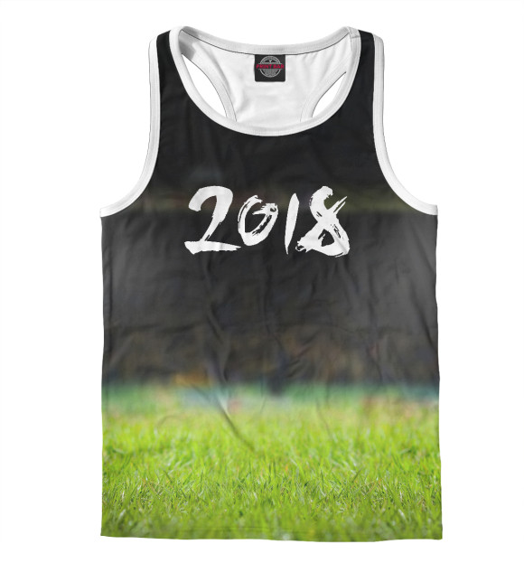 Мужская майка-борцовка с изображением 2018 цвета Белый