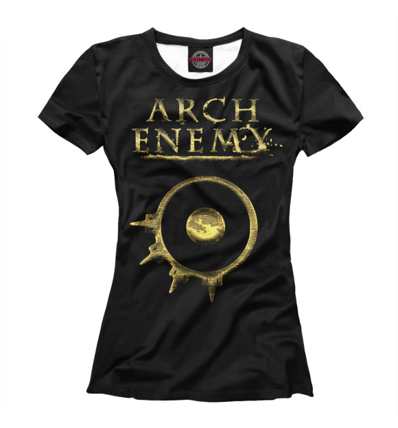 Футболка для девочек с изображением Arch Enemy цвета Белый