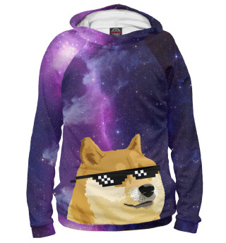 Мужское худи Doge мем deal with it космос (с двух сторон)