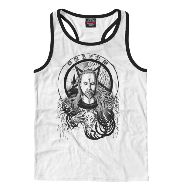 Мужская майка-борцовка с изображением Burzum цвета Белый