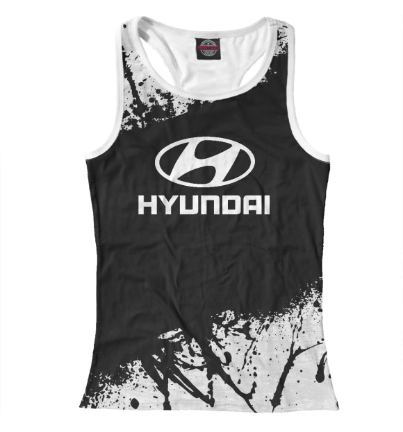 Женская майка-борцовка с изображением HYUNDAI SPORT цвета Белый