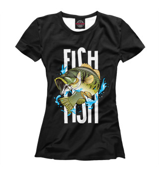 Женская футболка Большая рыба
